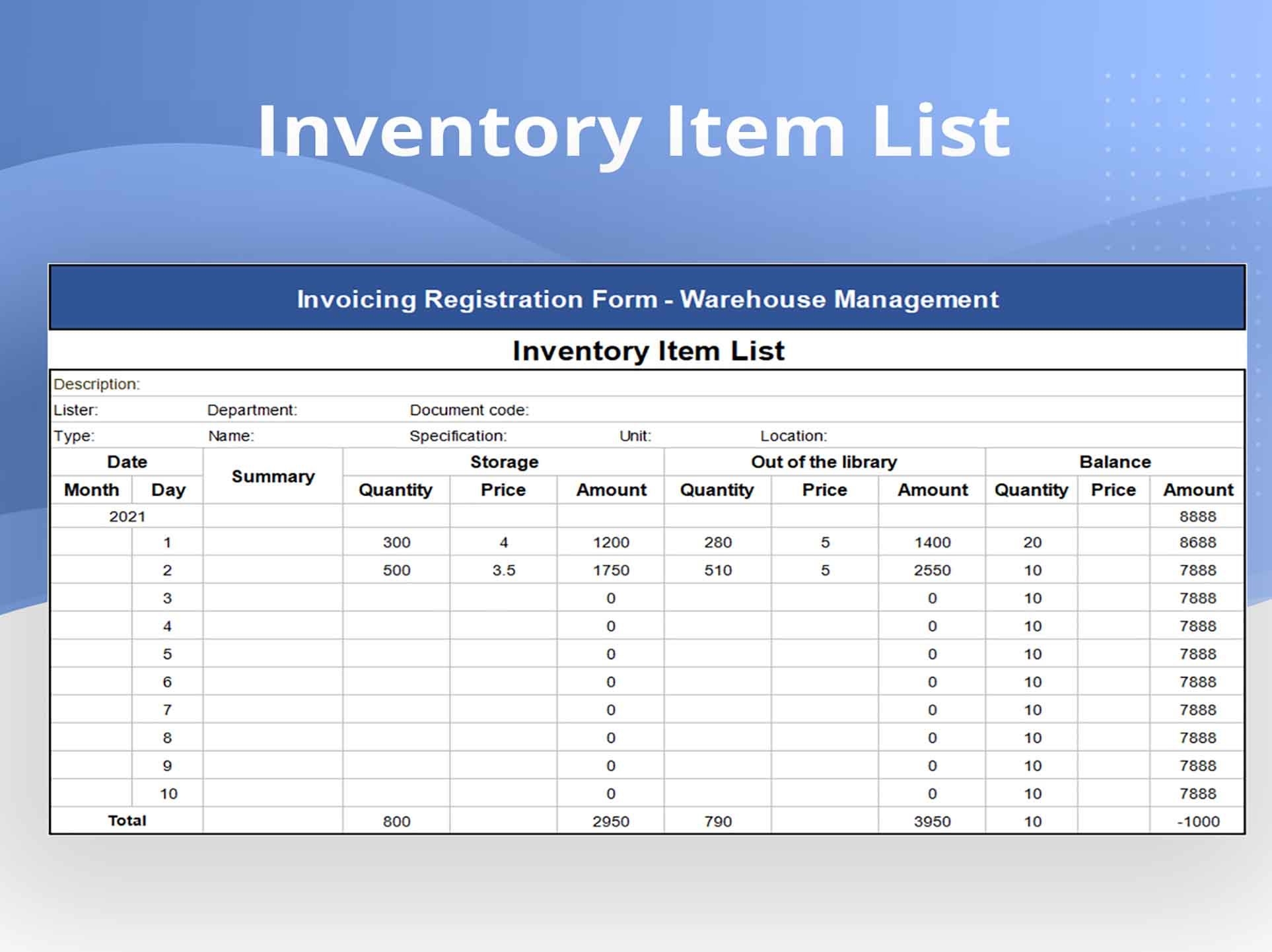 EXCEL Of Inventory Item List xls WPS Free Templates EXCEL Of Inventory Item List xls WPS Free Templates