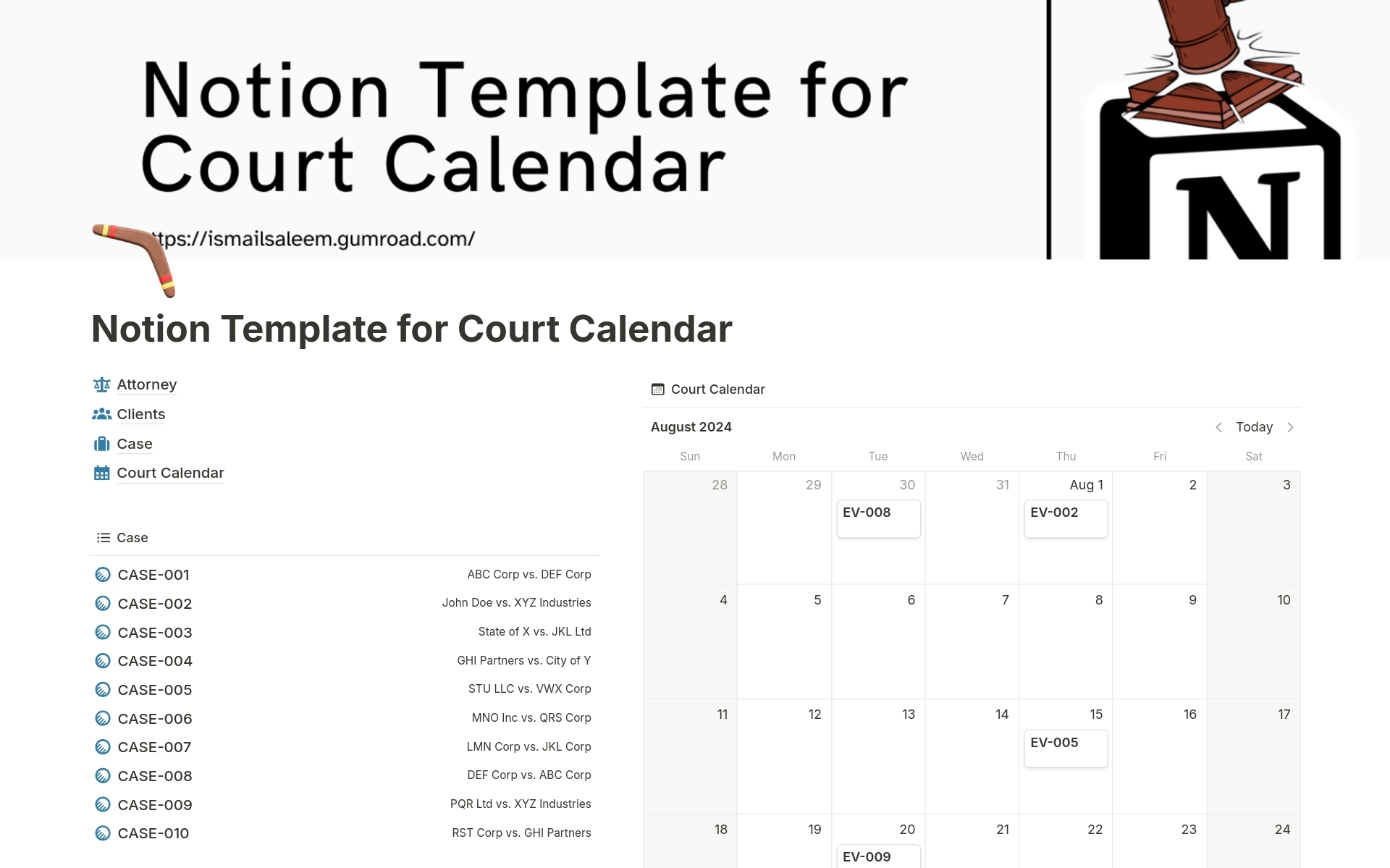 Exhibit List Template