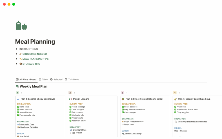 Food Shopping Templates Notion Marketplace