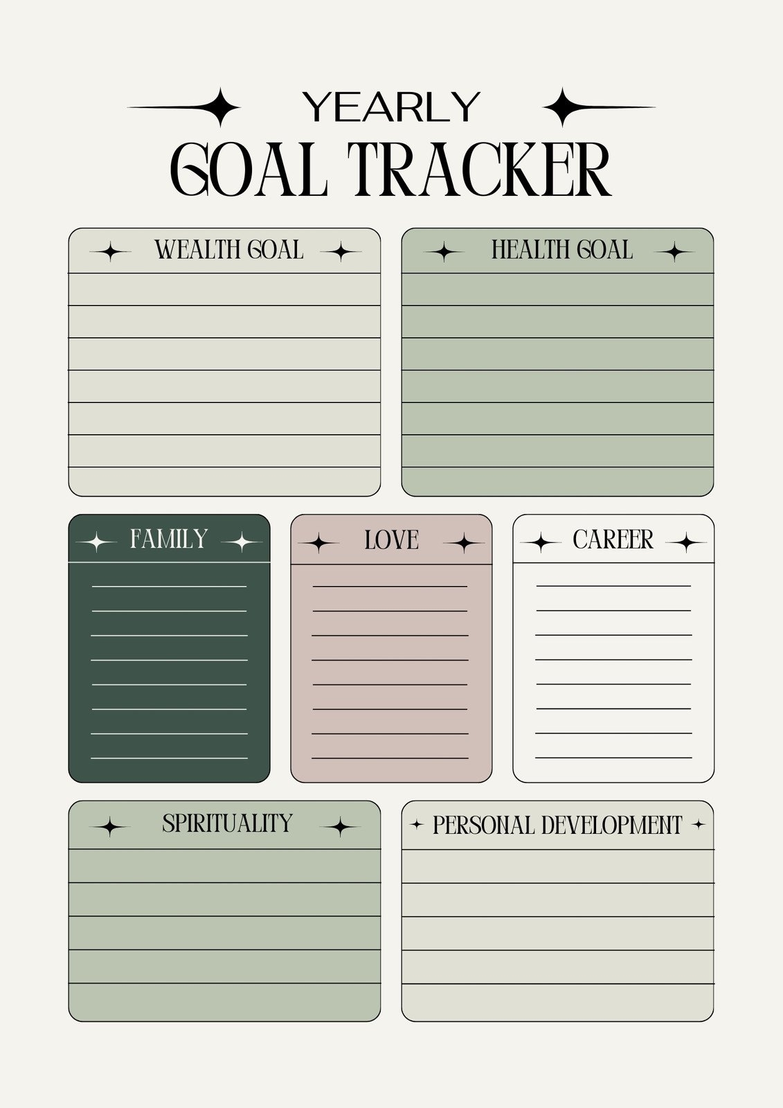 Free And Customizable Goals Templates Free And Customizable Goals Templates