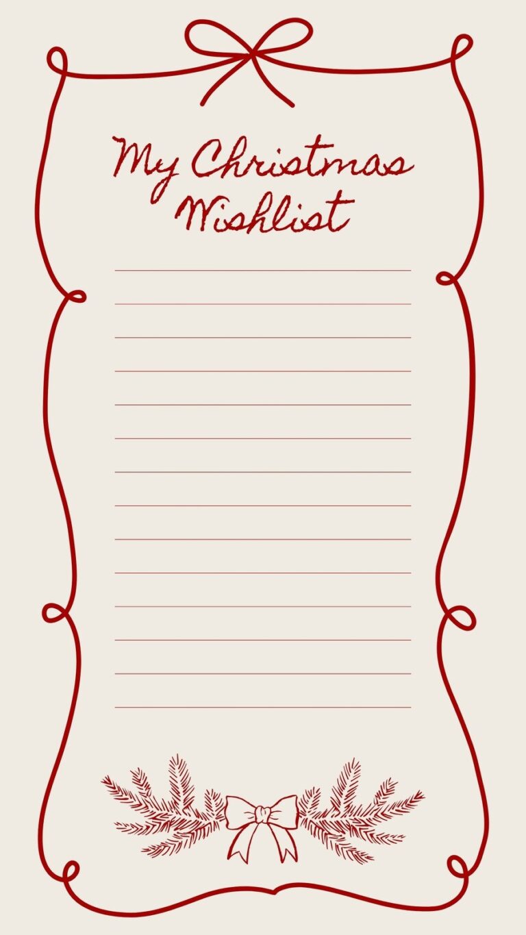Free And Customizable Holiday Wishlist Templates