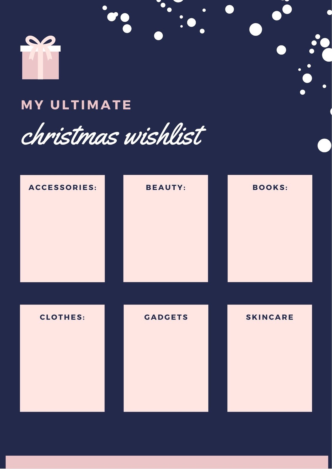 Free And Customizable Holiday Wishlist Templates Free And Customizable Holiday Wishlist Templates