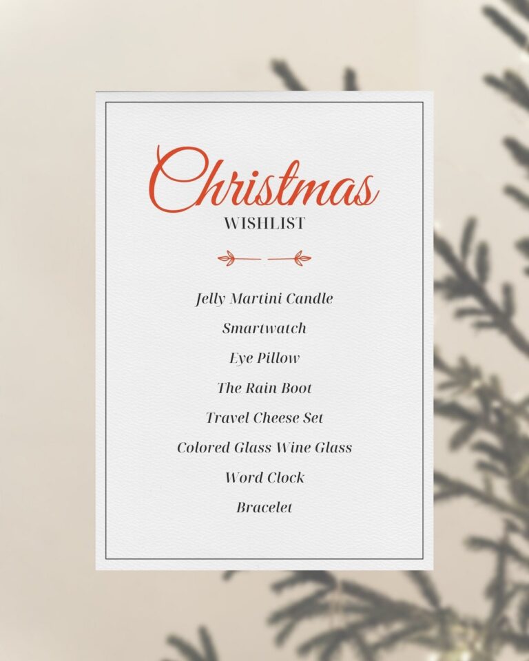 Free And Customizable Holiday Wishlist Templates