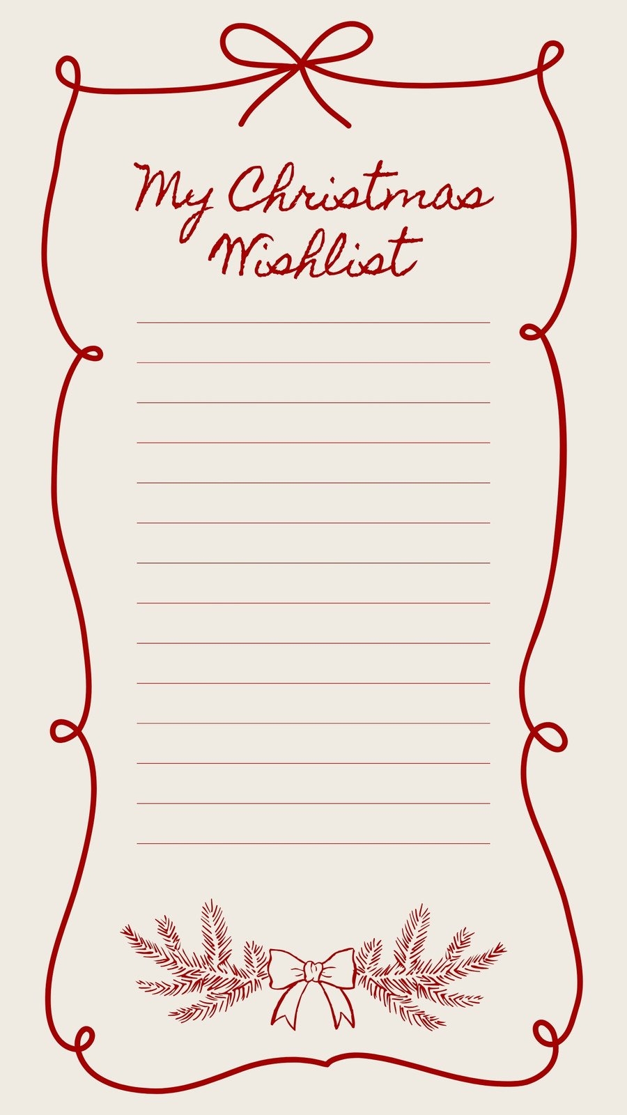 Free And Customizable Holiday Wishlist Templates