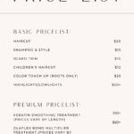 Free And Customizable Price List Templates