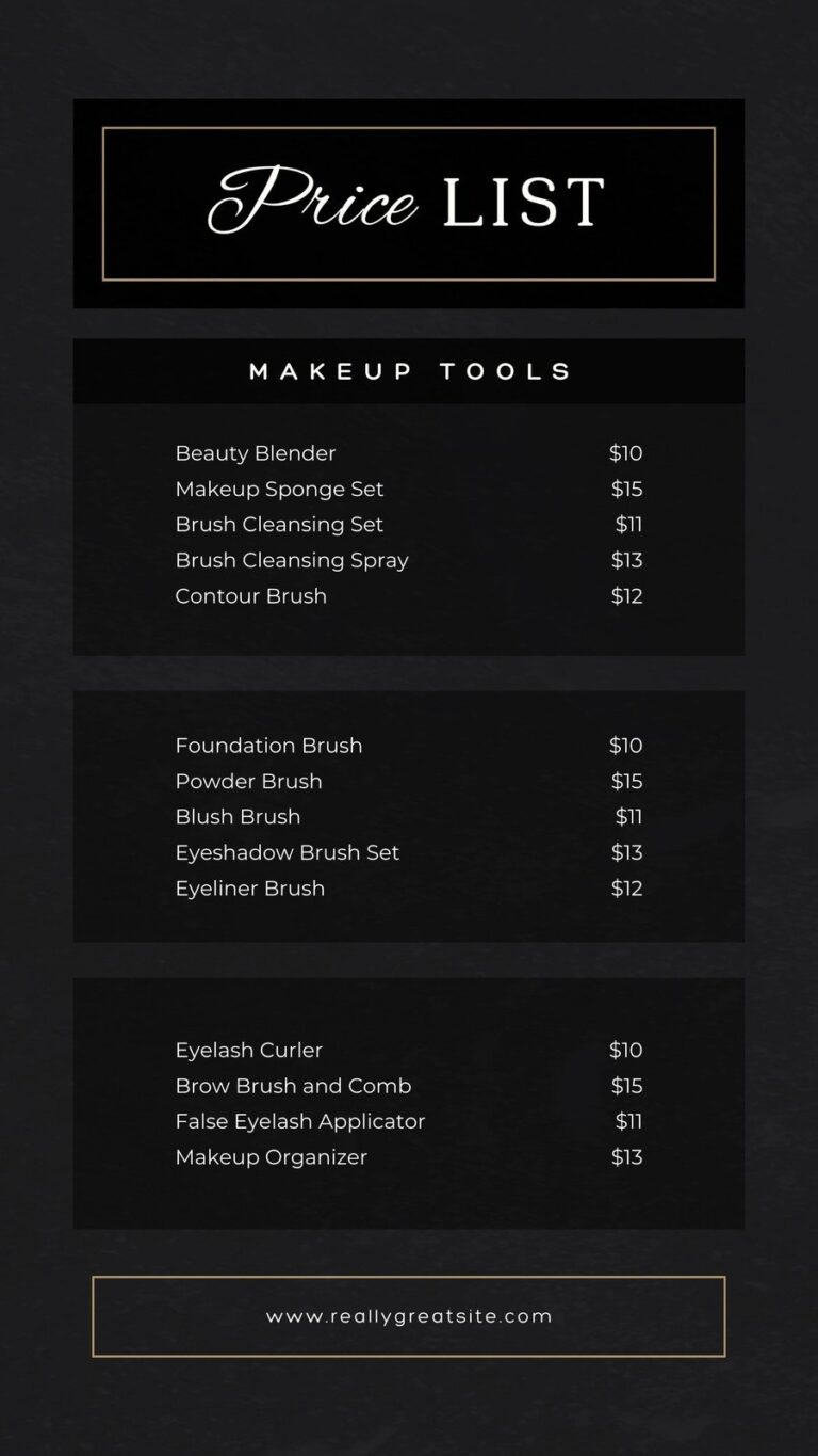 Free And Customizable Price List Templates