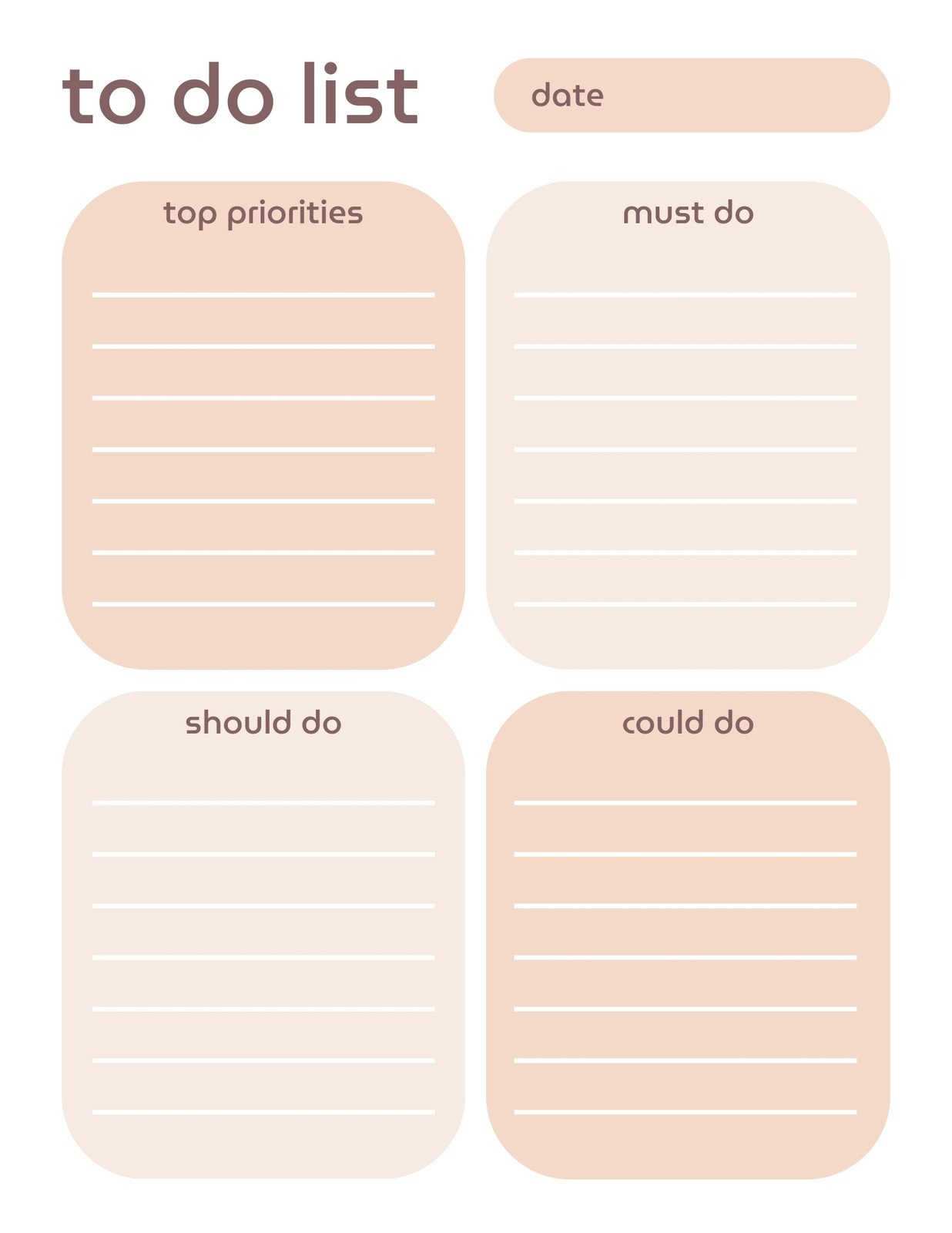To Do List Template