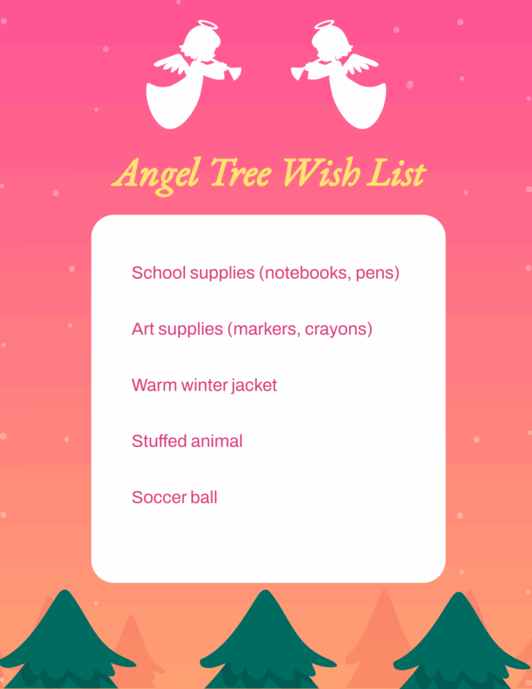 Free Angel Tree Wish List Template To Edit Online