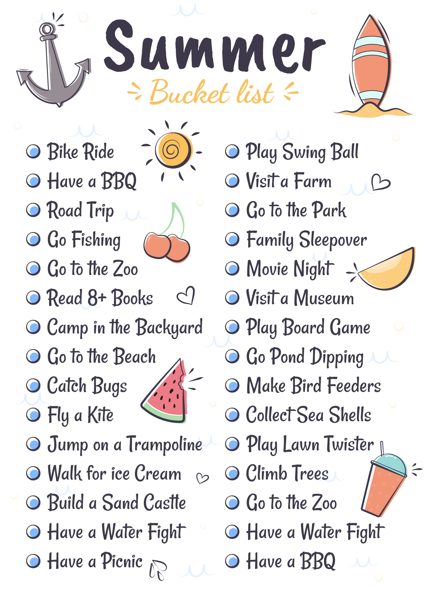 Free Bucket List Google Docs Templates Gdoc io