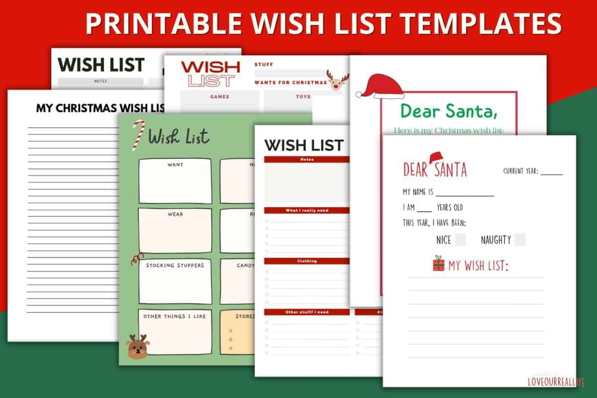 Christmas List Free Printable