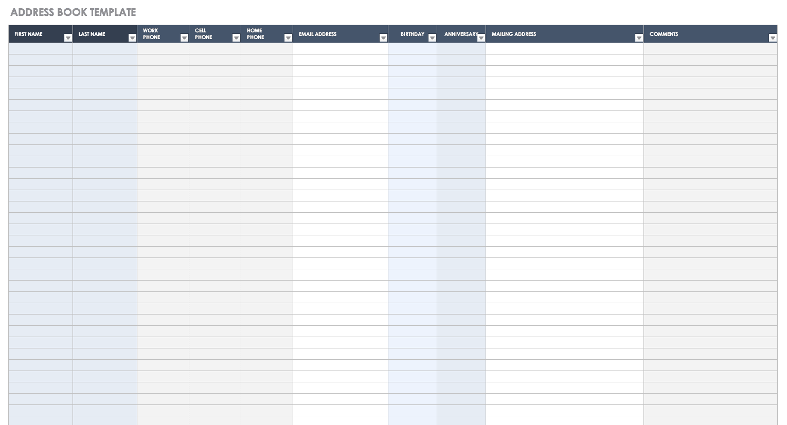 Free Contact List Templates Smartsheet Free Contact List Templates Smartsheet
