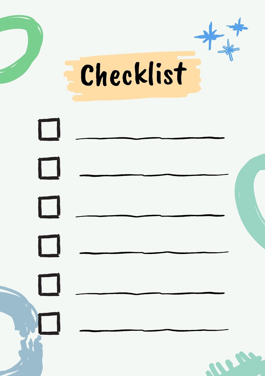 Free Custom Downloadable Checklist Templates Canva