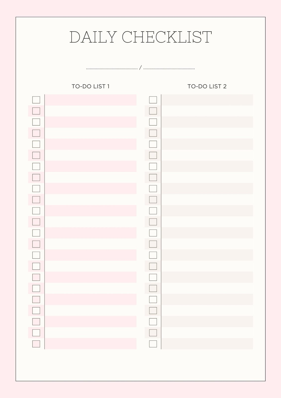 Free Custom Downloadable Checklist Templates Canva Free Custom Downloadable Checklist Templates Canva
