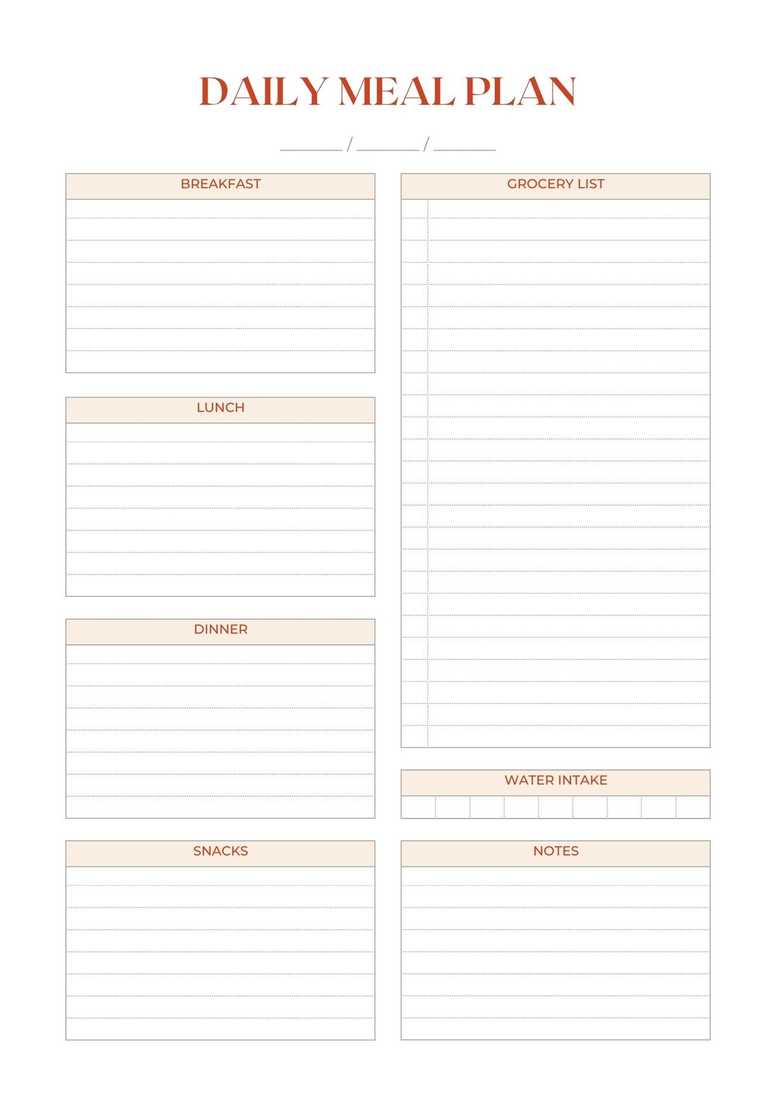 Meal Planner And Shopping List Template Meal Planner And Shopping List Template