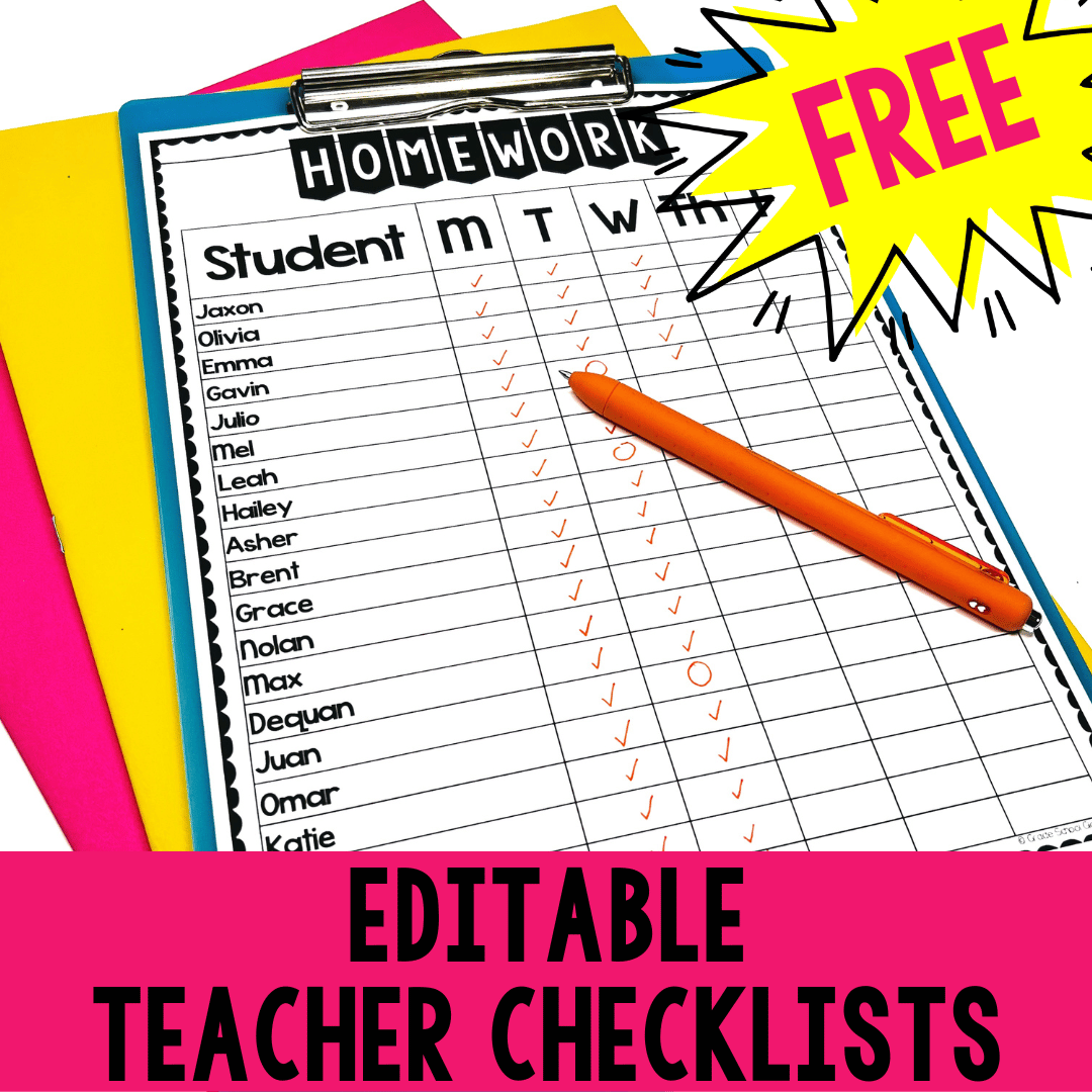 Free Editable Teacher Checklists Classroom Freebies Free Editable Teacher Checklists Classroom Freebies