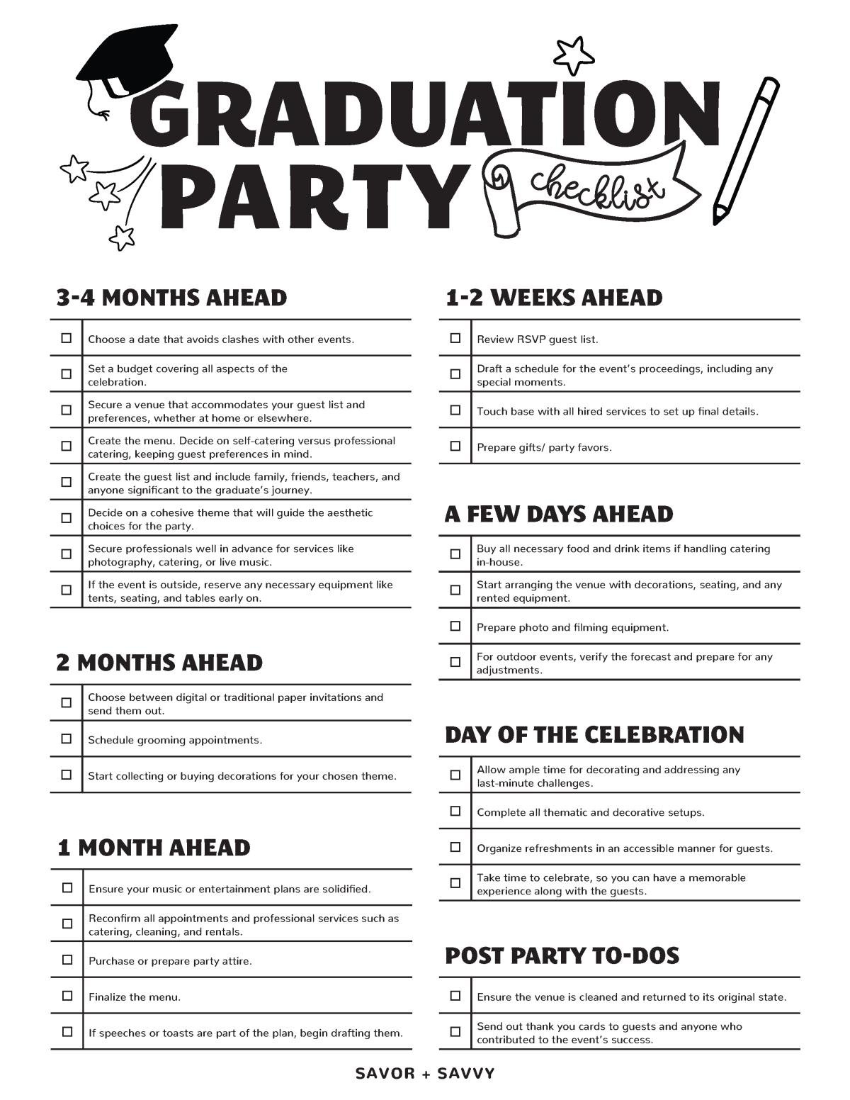 Free Graduation Party Printables Editable For Any Year Savor 