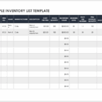 Free Inventory List Templates Smartsheet