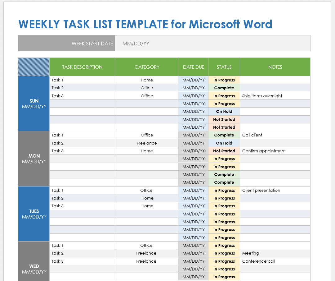 Free Microsoft Word Task List Templates Planners U0026 Checklists Free Microsoft Word Task List Templates Planners U0026 Checklists