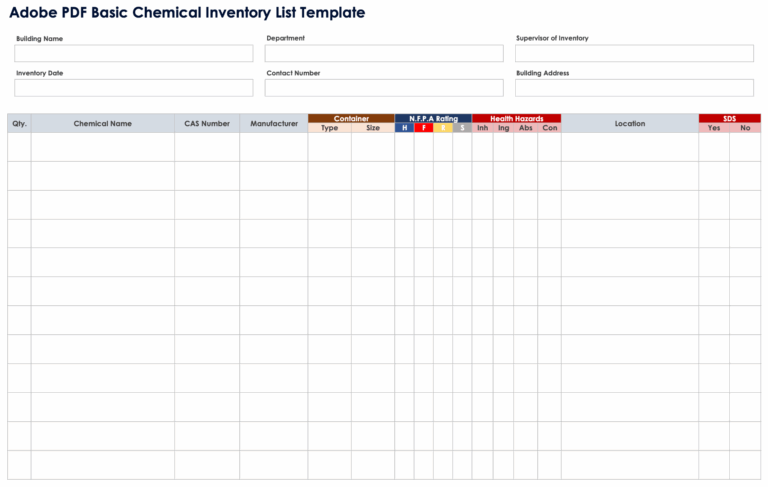 Free PDF Inventory Sheets U0026 Templates Editable U0026 Printable