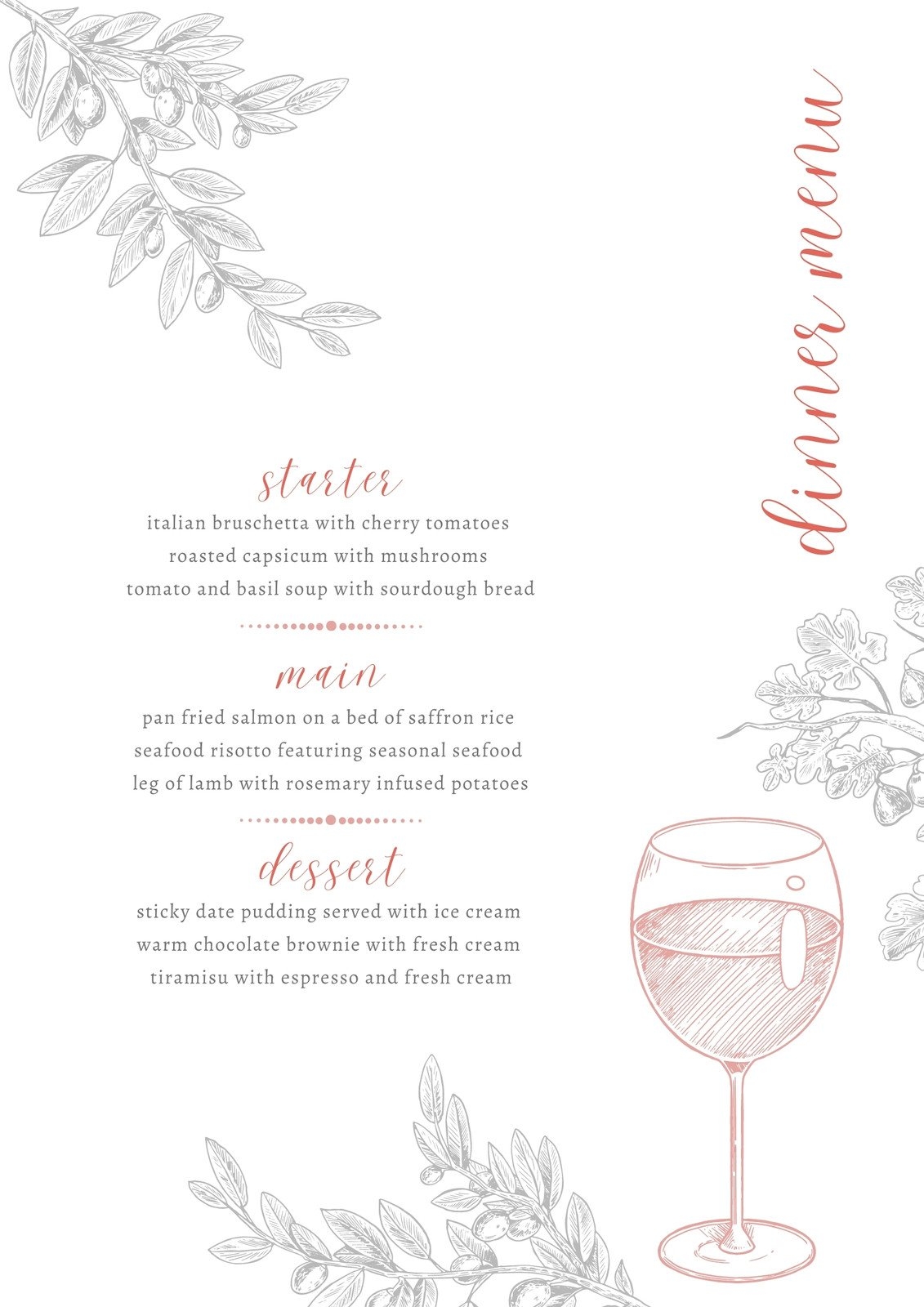 Free Printable And Customizable Wine Menu Templates Canva