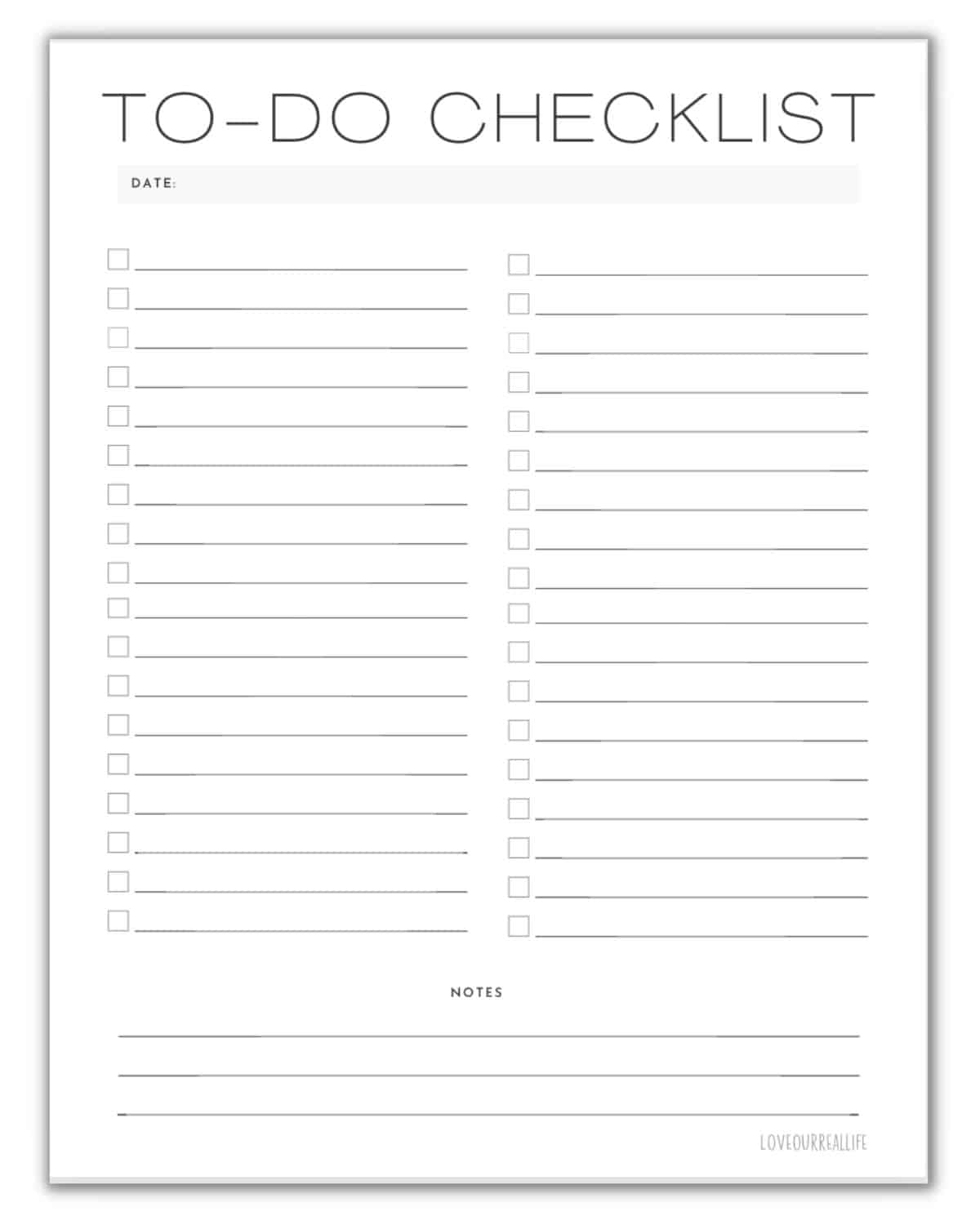 FREE Printable Checklist Templates To Do Lists To Download 