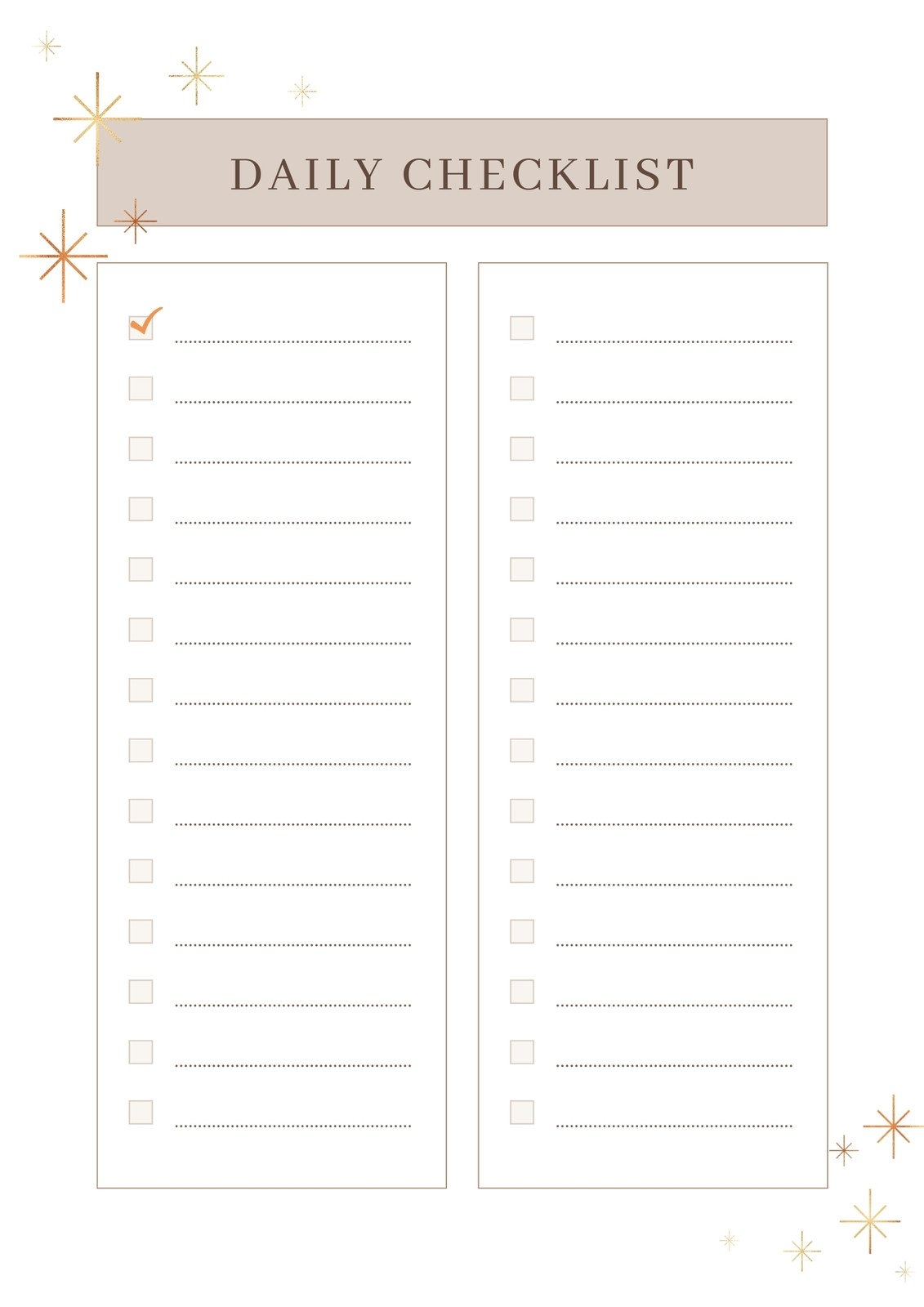 Free Printable Editable Daily Checklist Templates Canva