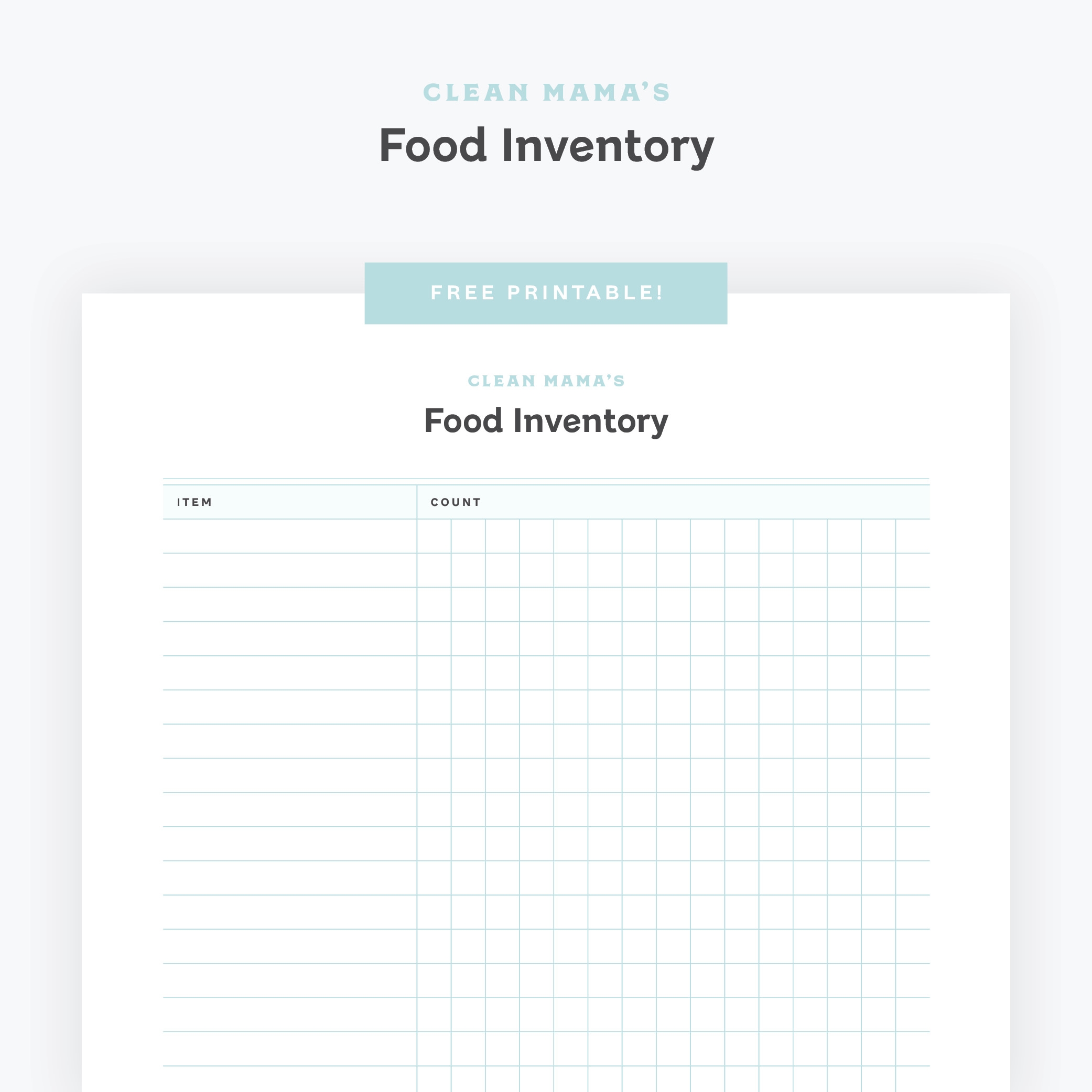 Inventory Checklist Template Free Printable