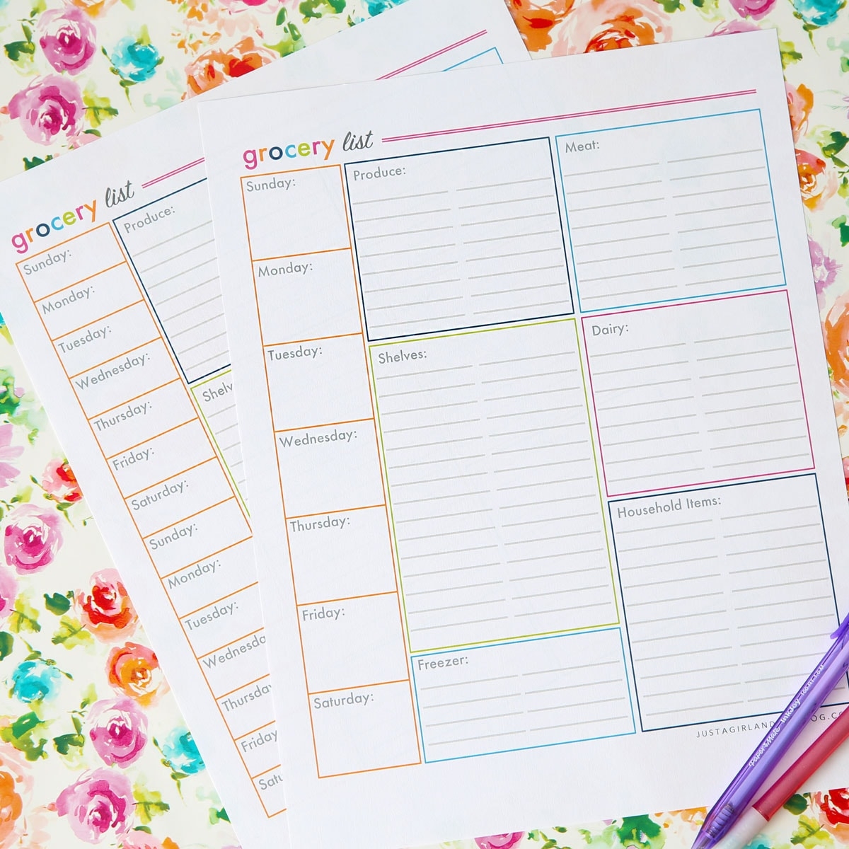 Blank Free Printable Grocery List