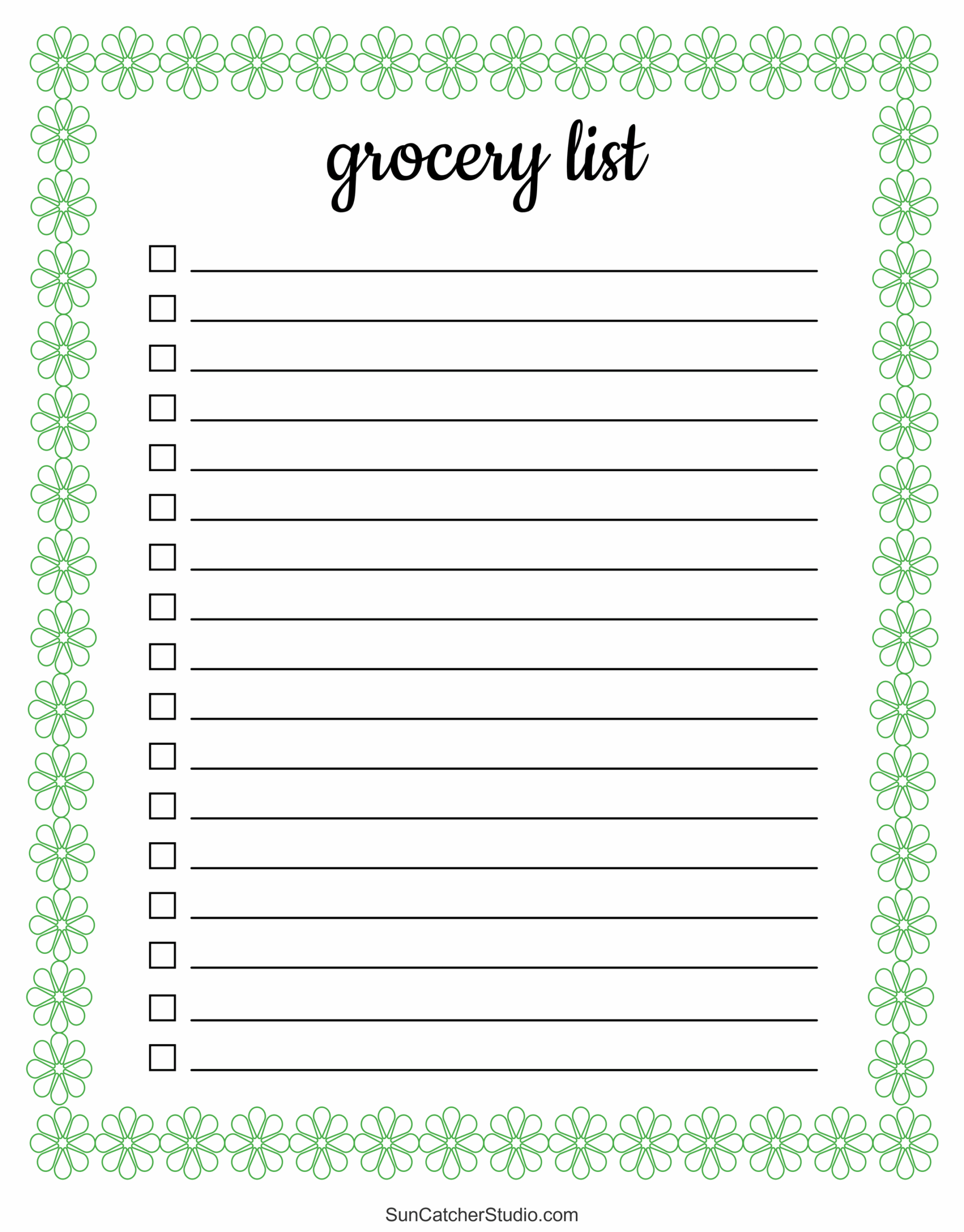 Printable Checklist Template Free
