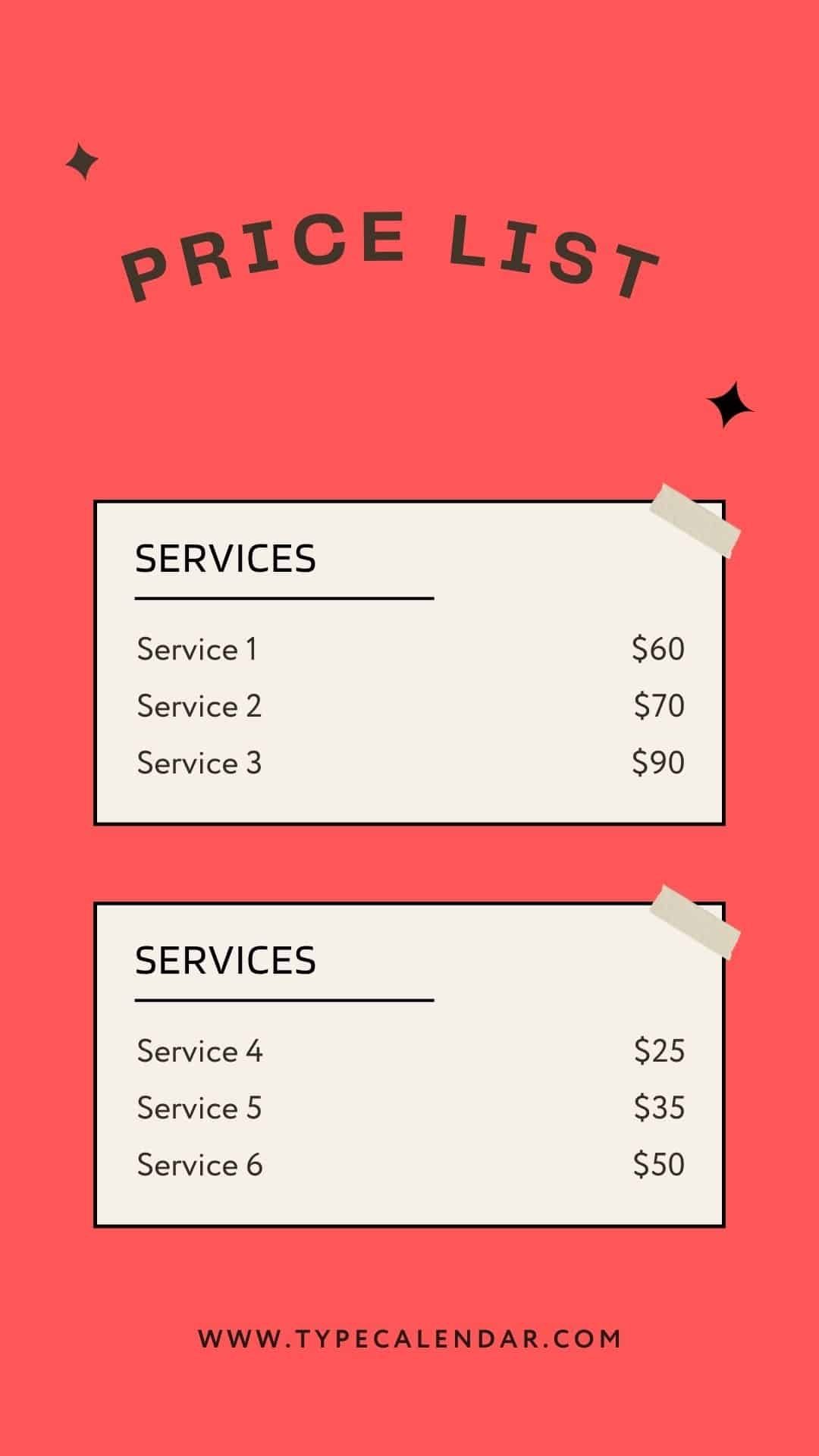 Free Printable Price List Templates
