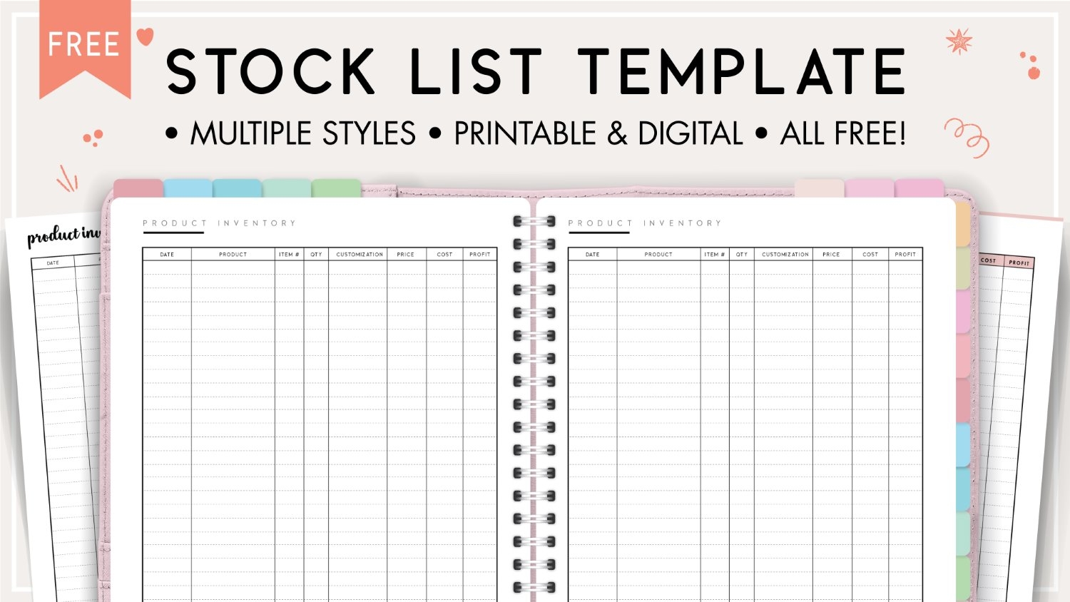 Free Printable Inventory List Template