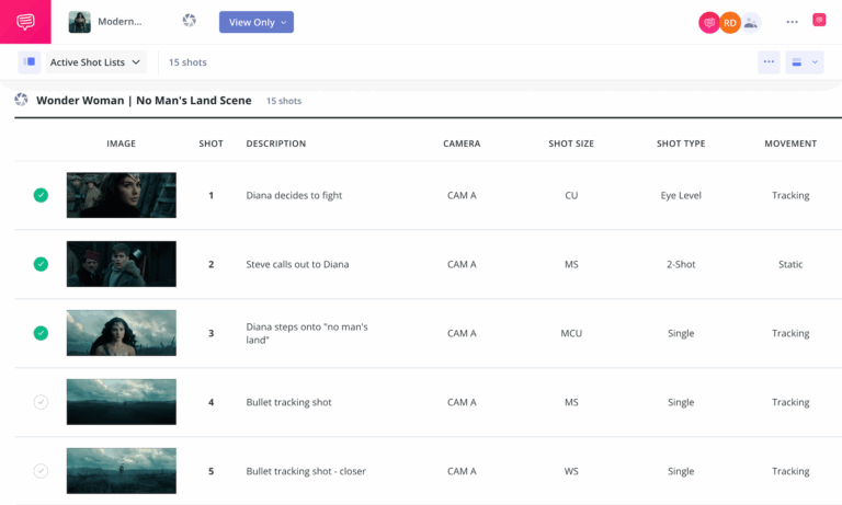 Free Shot List Software For Filmmakers Online Shotlisting App