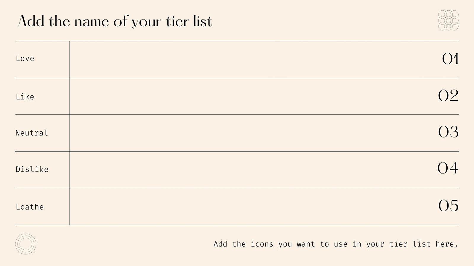 Free Tier List Templates You Can Customize Canva