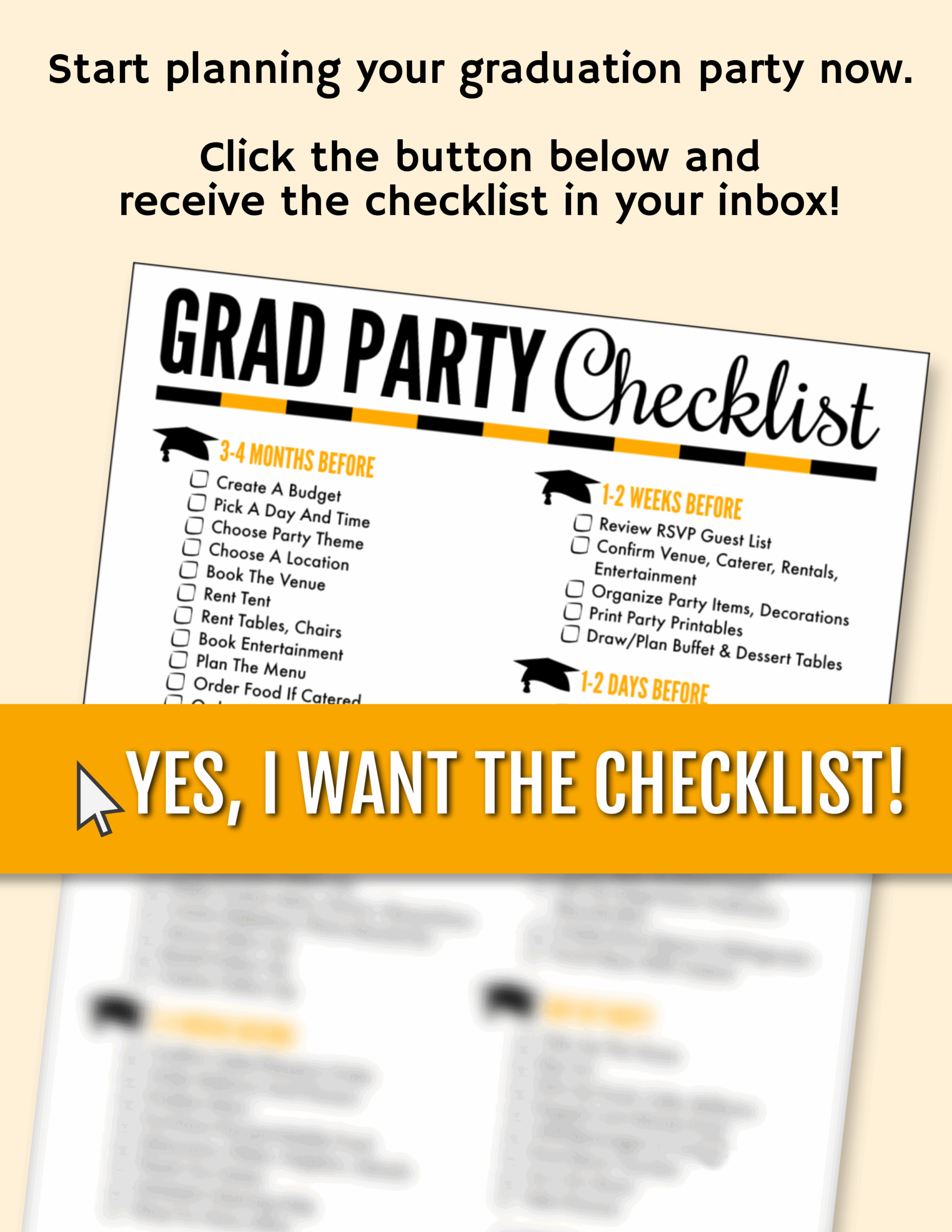 Free Printable Graduation Party Checklist