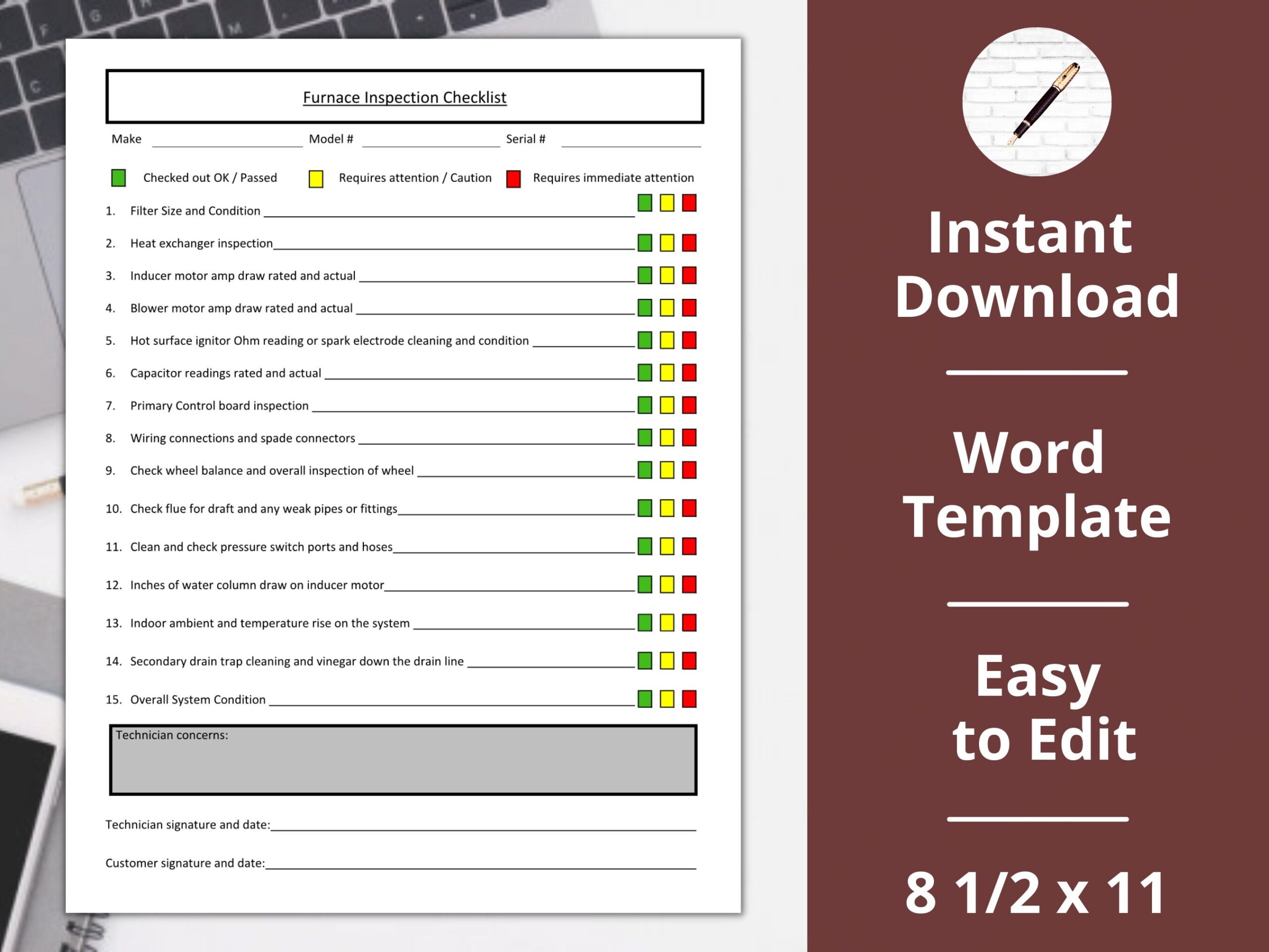 Furnace Inspection Checklist PDF HVAC Check up preventative Maintenance template Instant Download Etsy Canada Furnace Inspection Checklist PDF HVAC Check up preventative Maintenance template Instant Download Etsy Canada