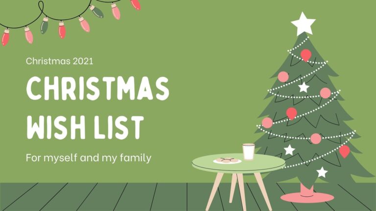 Green And Pink Illustrative Christmas Scene Blank Wish List Christmas Presentation