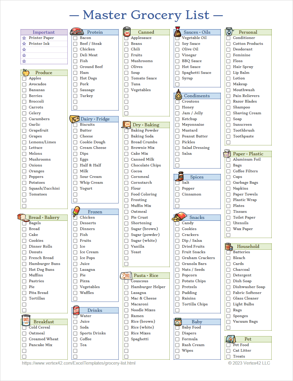 Grocery List And Shopping List Templates Grocery List And Shopping List Templates