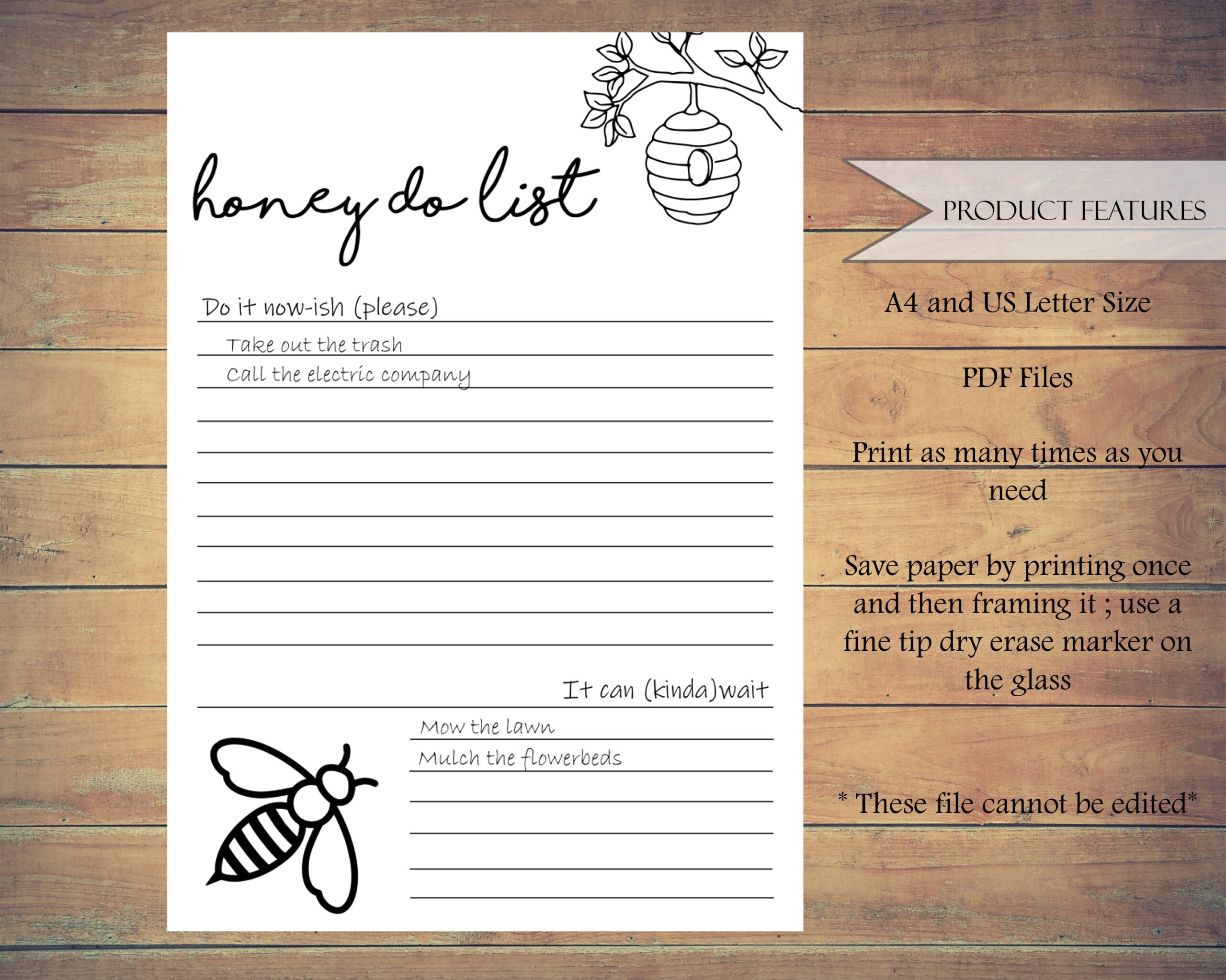 Free Printable Honey Do List Template