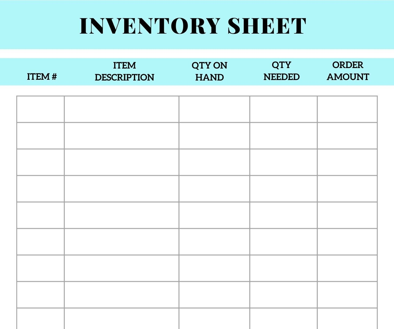 Inventory Management Form Stock Sheet Small Business Organizer Inventory List Product Inventory Tracker Template PDF Inventory Page Etsy
