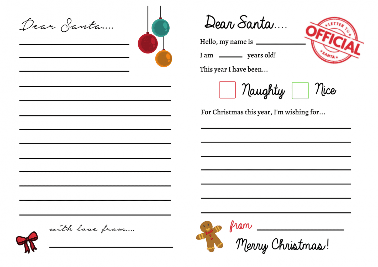 Letters To Santa Templates Free Printables Super Busy Mum Letters To Santa Templates Free Printables Super Busy Mum