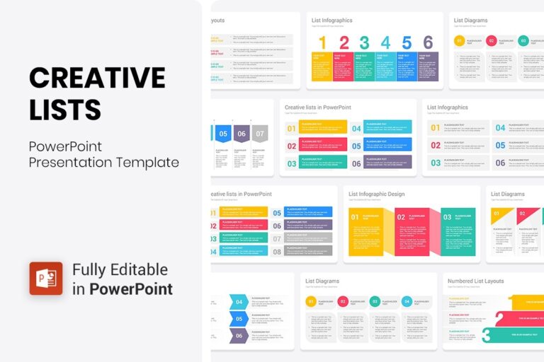 Lists PowerPoint Presentation Template Nulivo Market