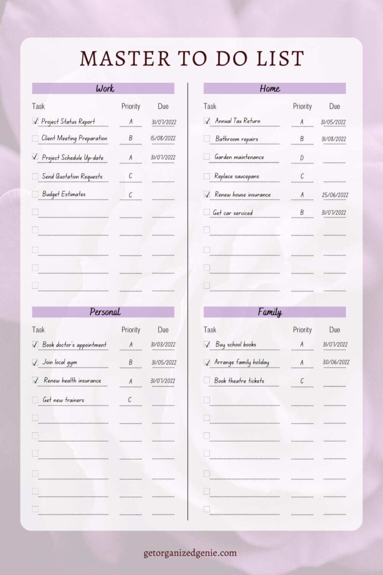 Master To Do List Template FREE Printable U0026 Tips To Boost Productivity