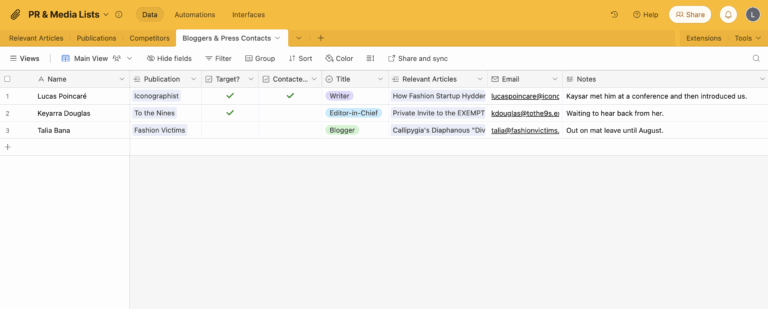 Media List 101 Build Yours Like A Pro With Template Examples 