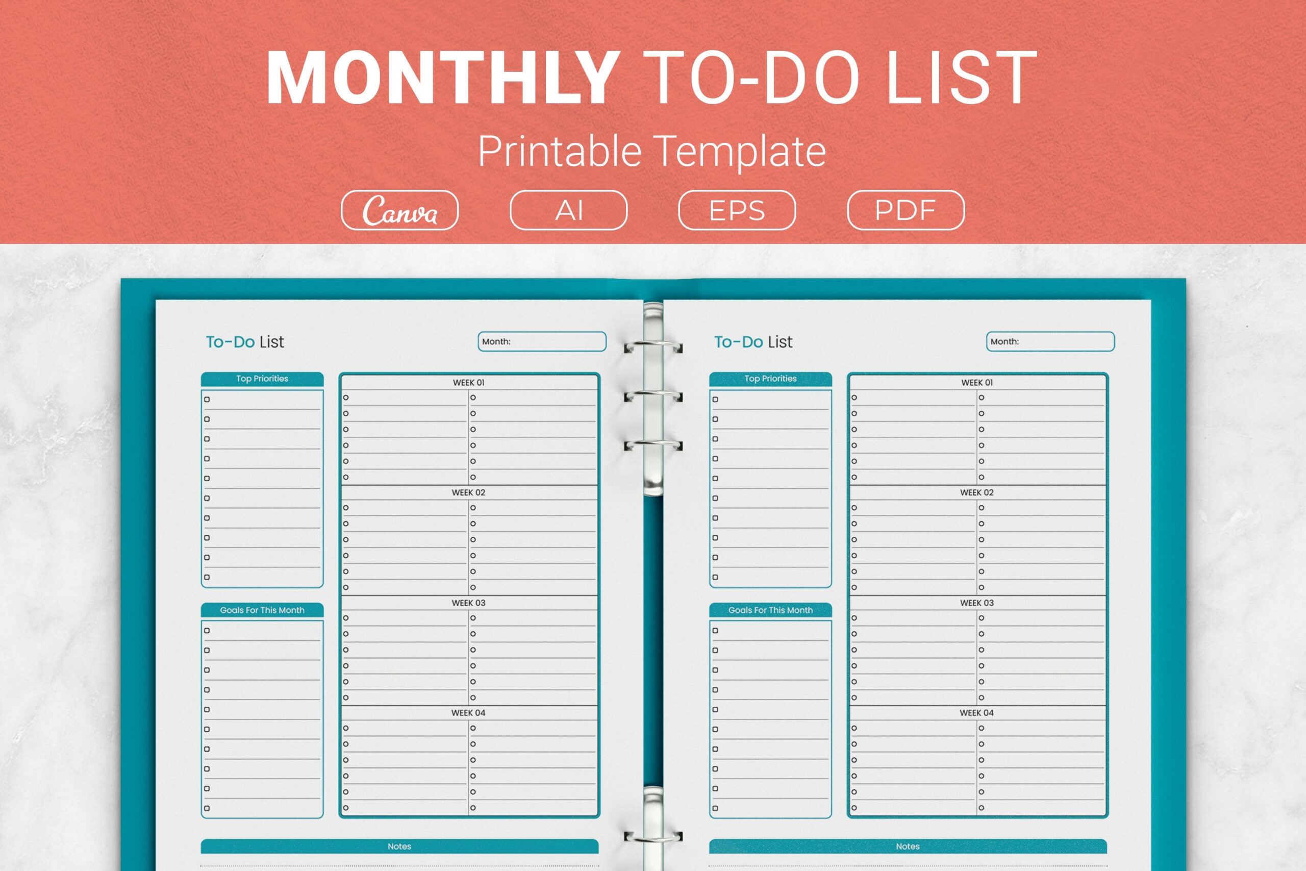 Monthly To Do List Template
