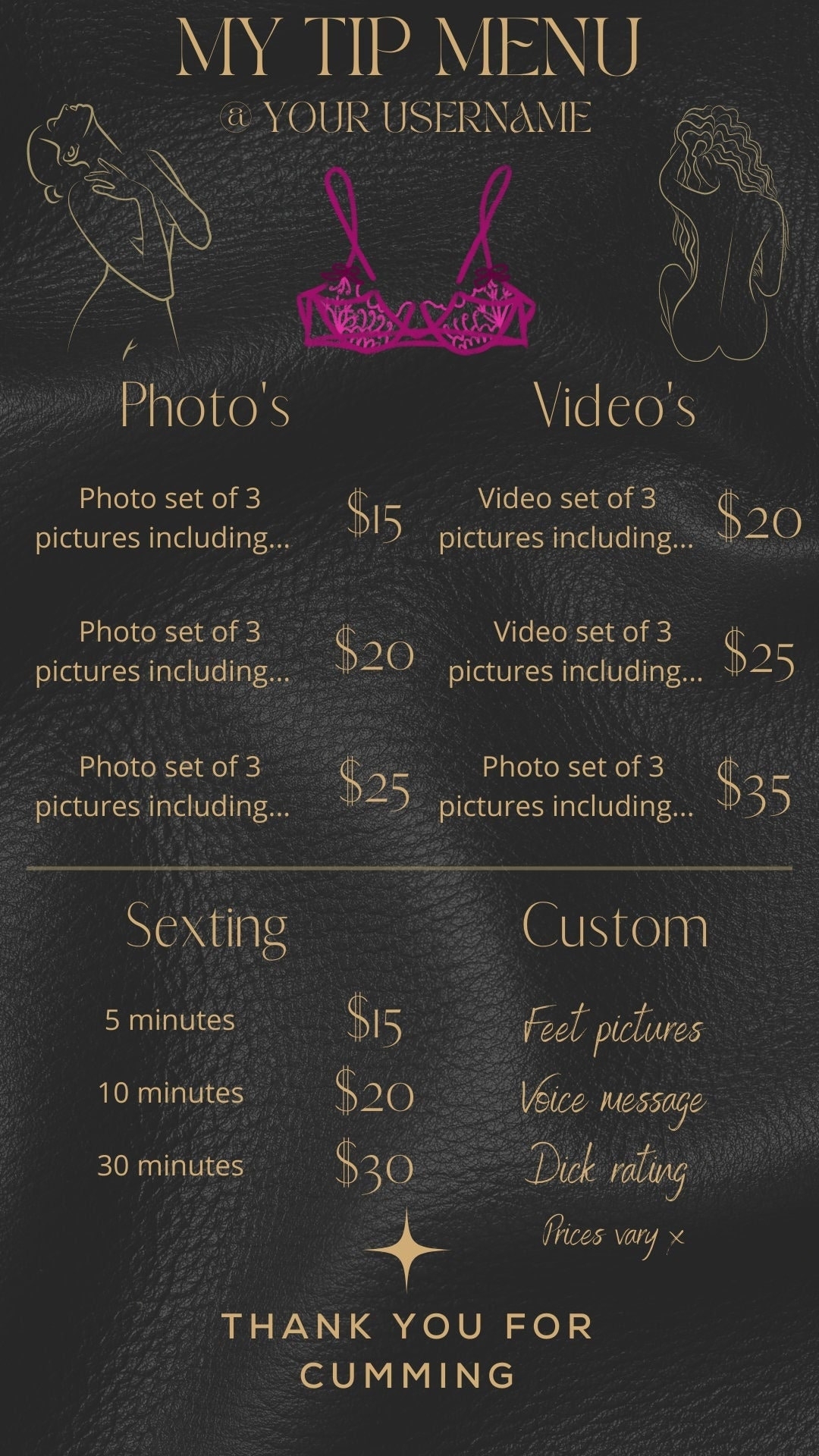 Only Fans Tip Menu Editable Etsy Only Fans Tip Menu Editable Etsy
