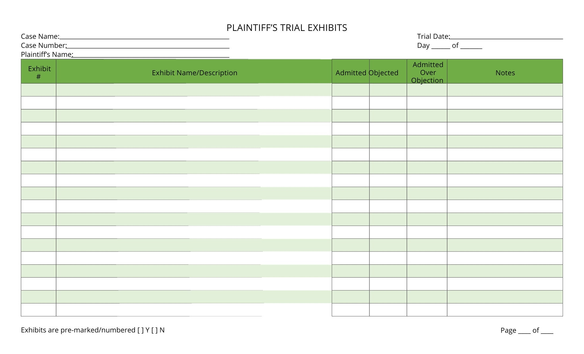 Plaintiff And Defendant Exhibit Lists For Trial Etsy