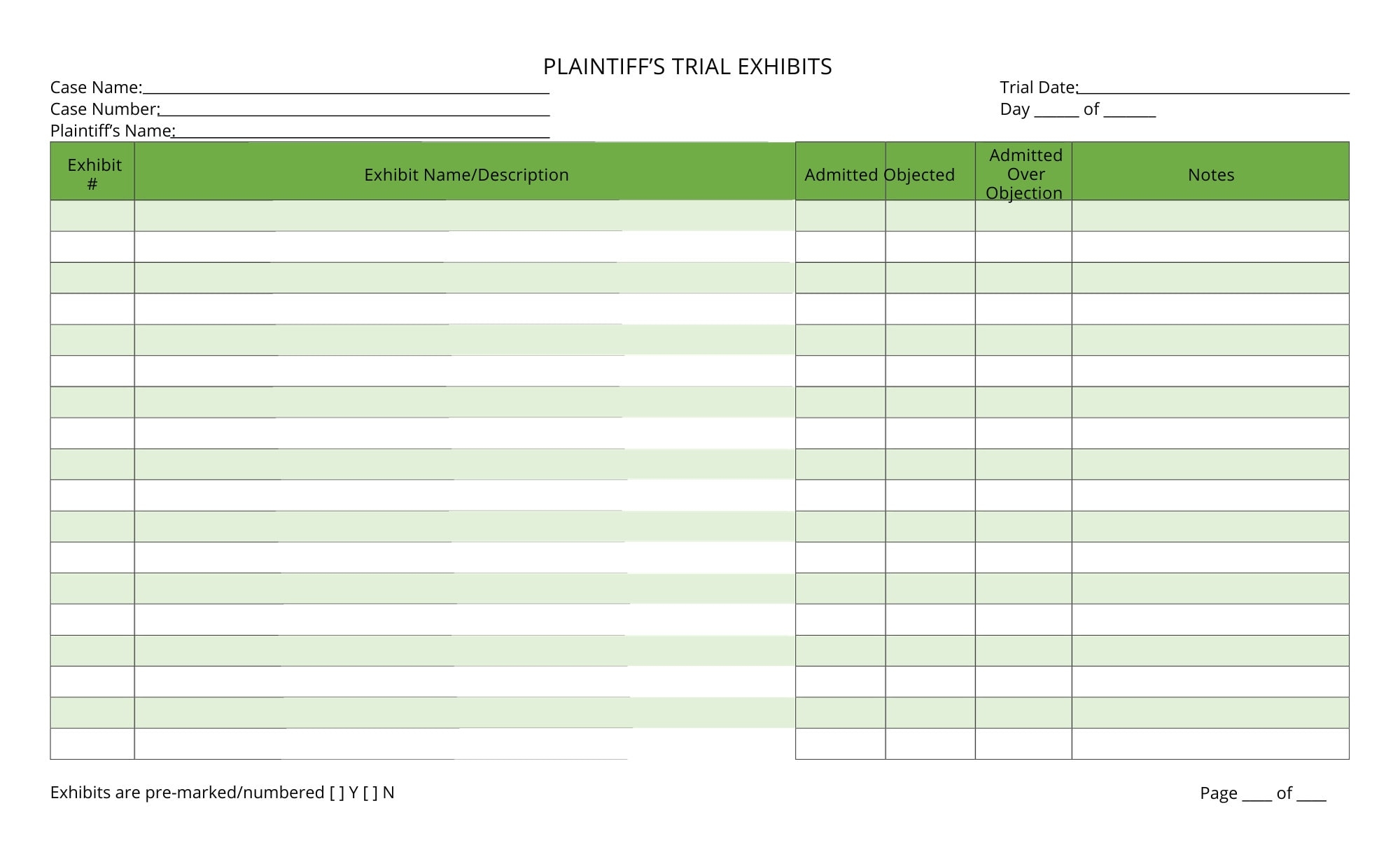 Plaintiff And Defendant Exhibit Lists For Trial Etsy