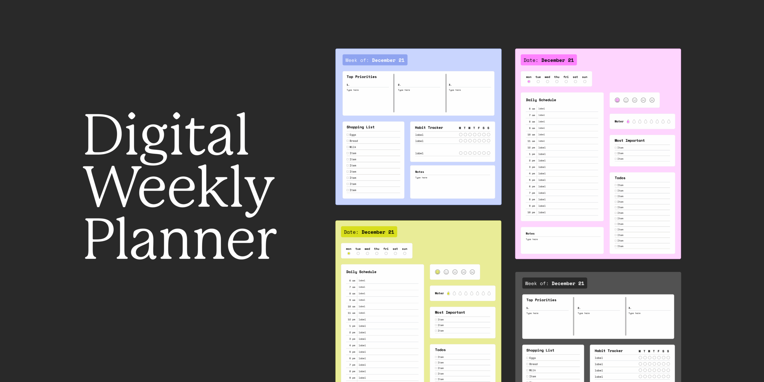 Printable Planner Templates You Can Edit Figma