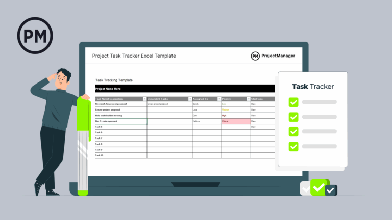 Project Task Tracker Excel Template Free Download
