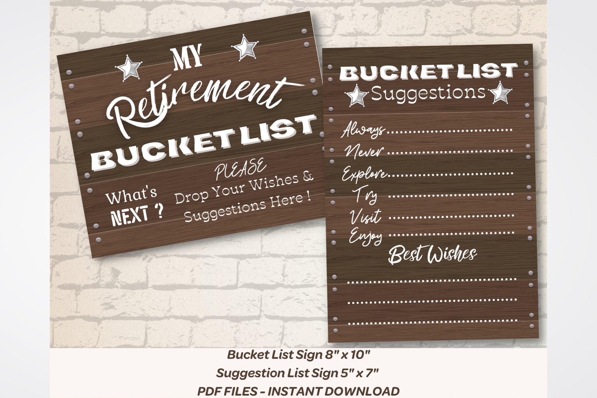 Free Printable Retirement Bucket List Template